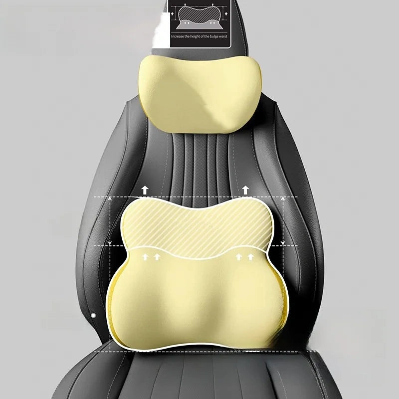 Memory Foam Neck and Lumbar Support Pillow-Fits all models