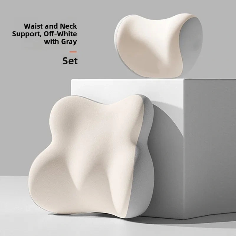 Memory Foam Neck and Lumbar Support Pillow-Fits all models
