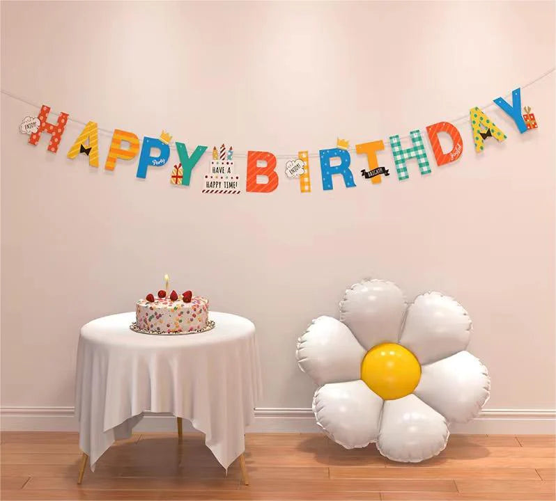 Paper party decorations, Colorful Paper Flag, Birthday Party