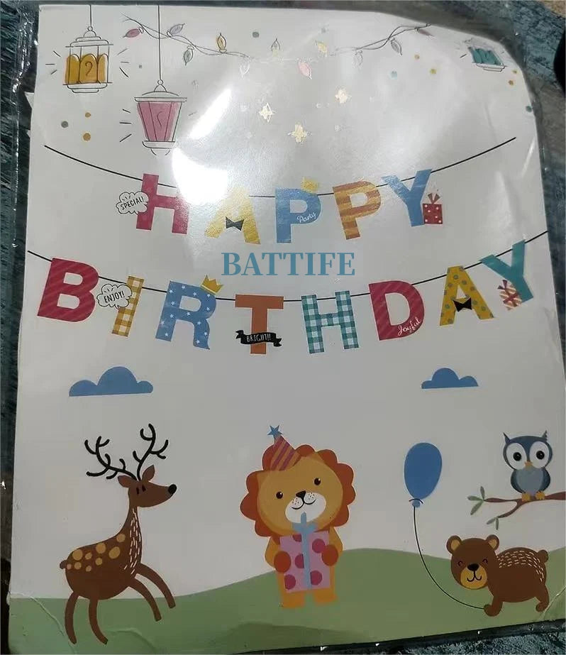 Paper party decorations, Colorful Paper Flag, Birthday Party