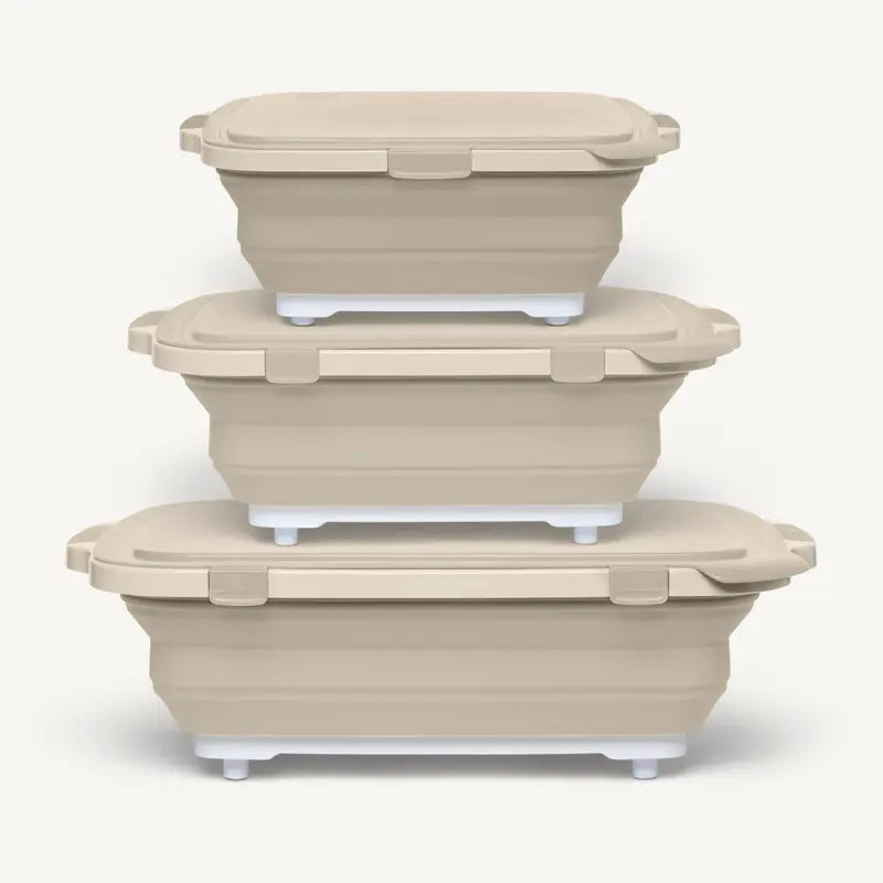 3pc Collapsible BBQ Prep Tub Set