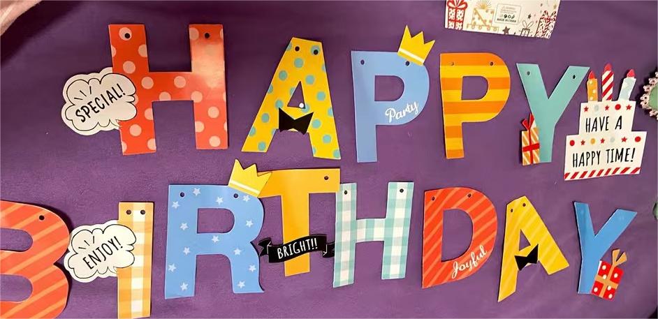 Paper party decorations, Colorful Paper Flag, Birthday Party