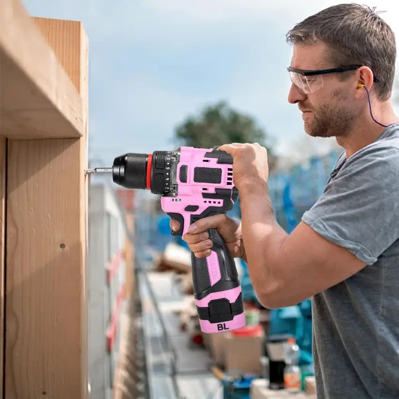 18V Cordless Household Power Tool Drill Bit Set, Featuring a Powerful Brushless Motor