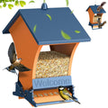 Squirrel-proof backyard feeders designed specifically for robins and chickadees