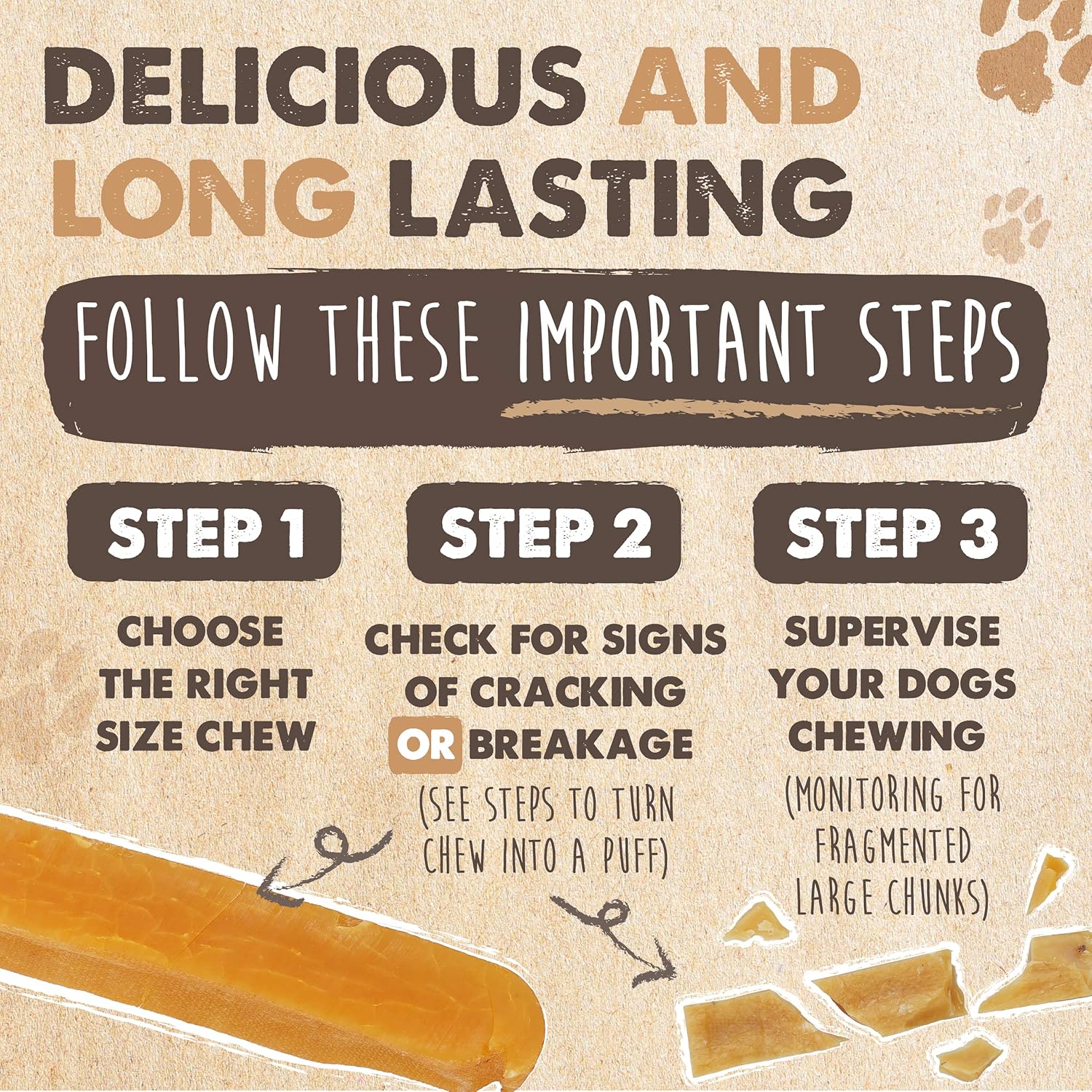 LASTING CHEWS FOR AGGRESSIVE CHEWERS
