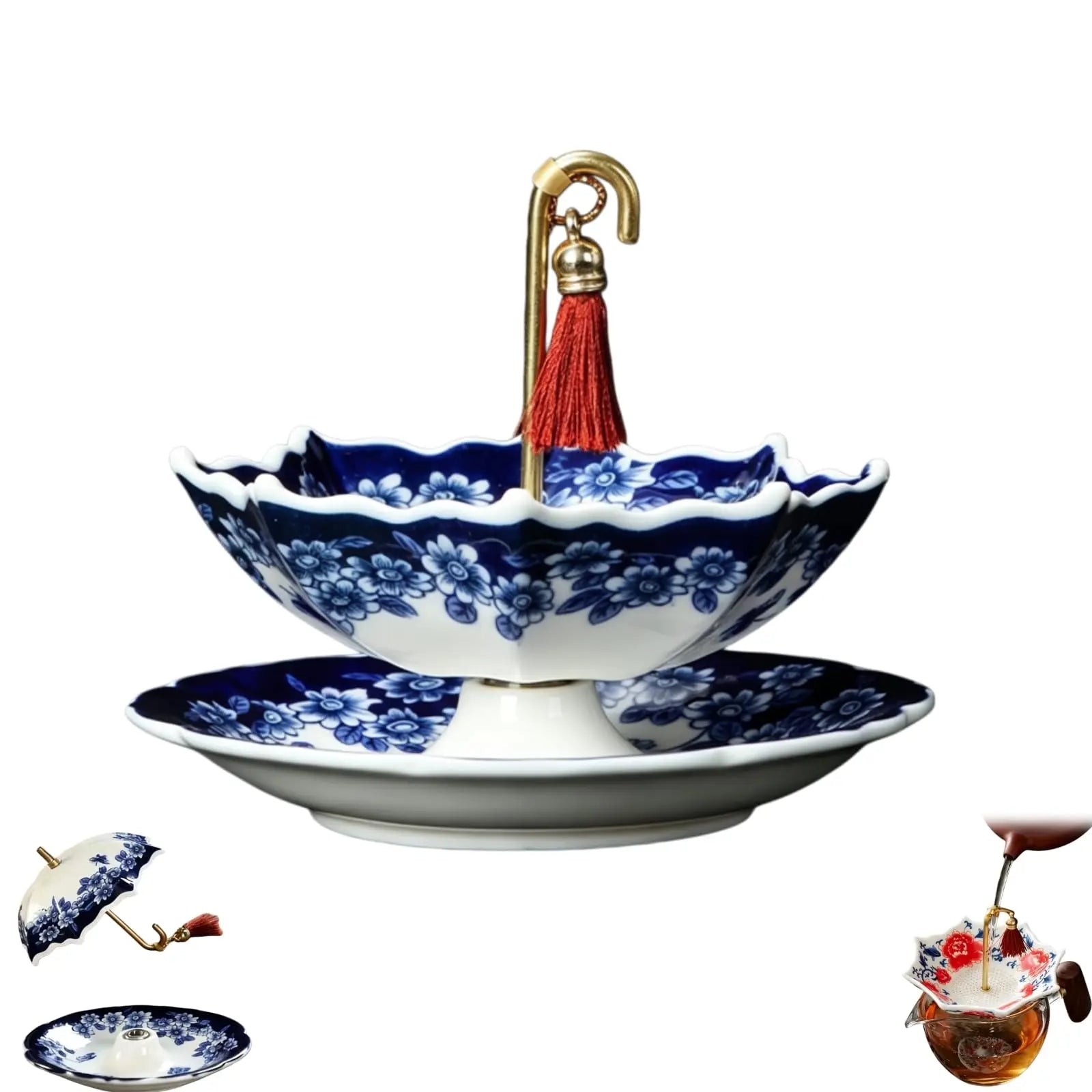 Umbrella-shaped Ceramic Tea Strainer-Buy 2 get 10% off