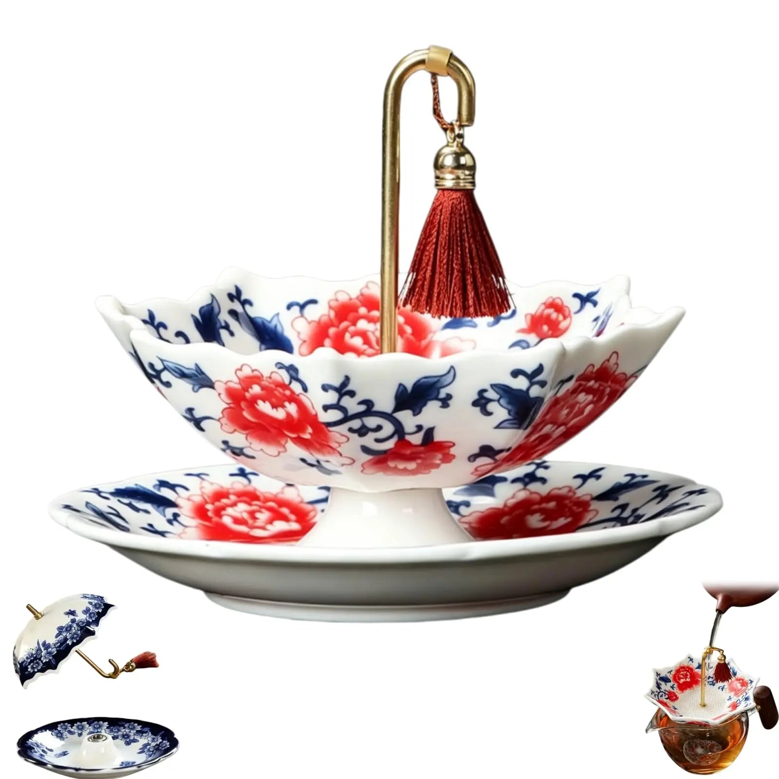 Umbrella-shaped Ceramic Tea Strainer-Buy 2 get 10% off