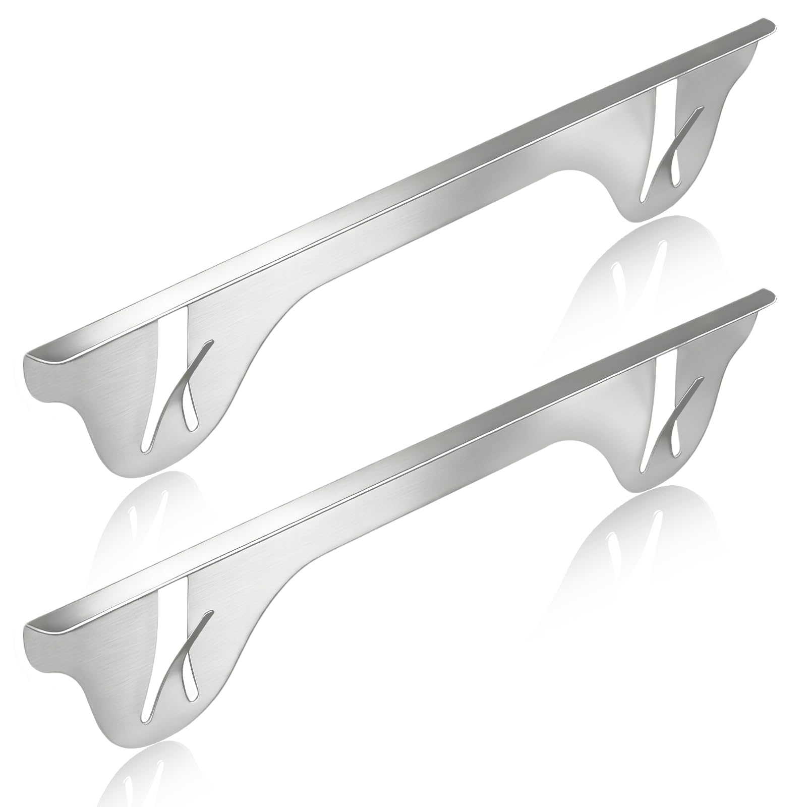 Stainless steel stove gap cover (2 sets, black)