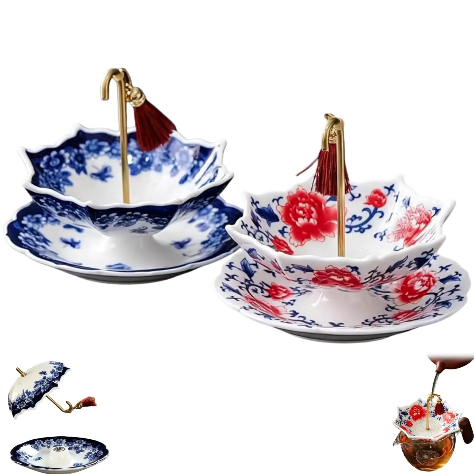 Umbrella-shaped Ceramic Tea Strainer-Buy 2 get 10% off