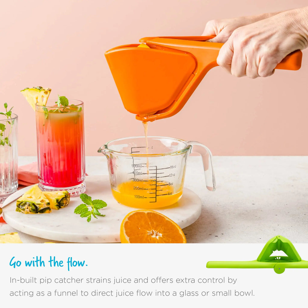 Original orange juice extractor - 11 inches, foldable and flat for storage, suitable for all citrus fruits