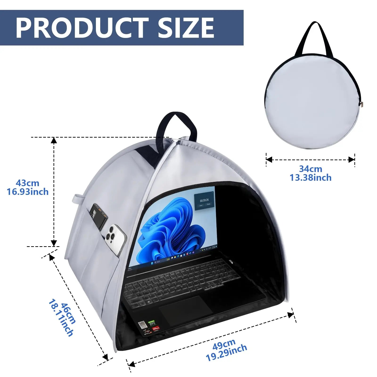 Multifunctional Foldable Laptop Sunshade and Privacy Screen