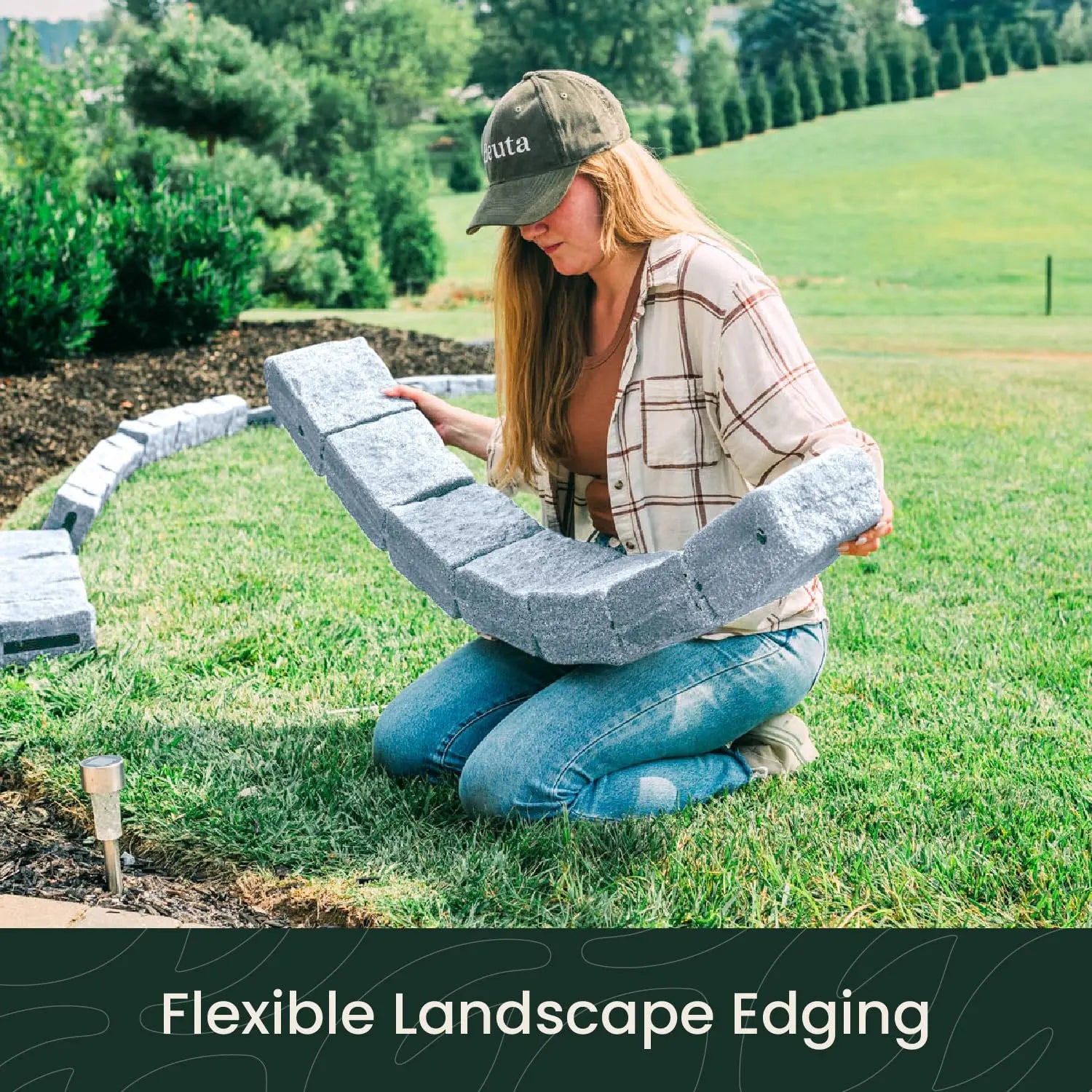 Artificial stone blocks (suitable for lawn edging, flower beds, and garden borders)
