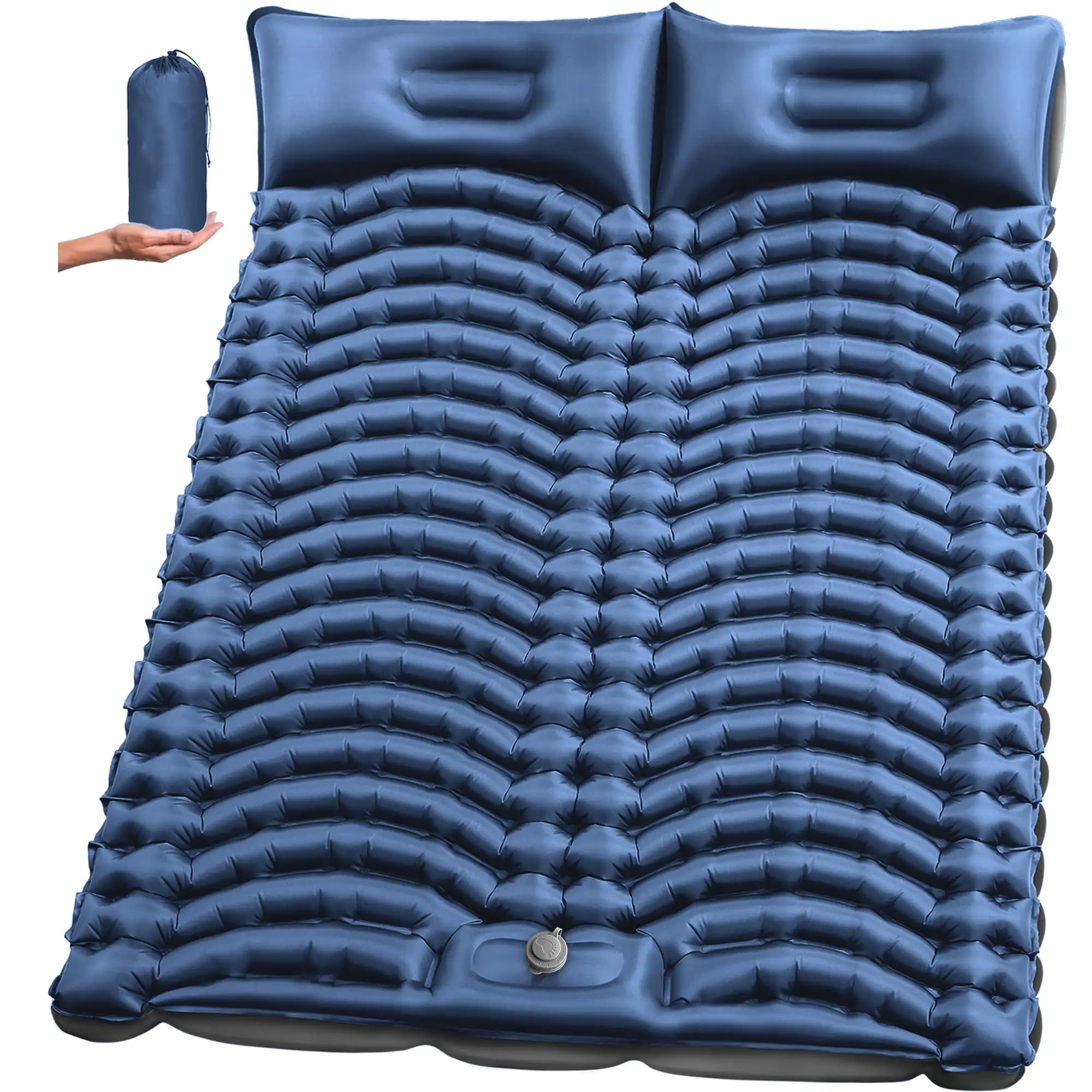 Two-Person Camping Sleeping Pad — Ultra-Lightweight Inflatable Mattress (with Pillow)
