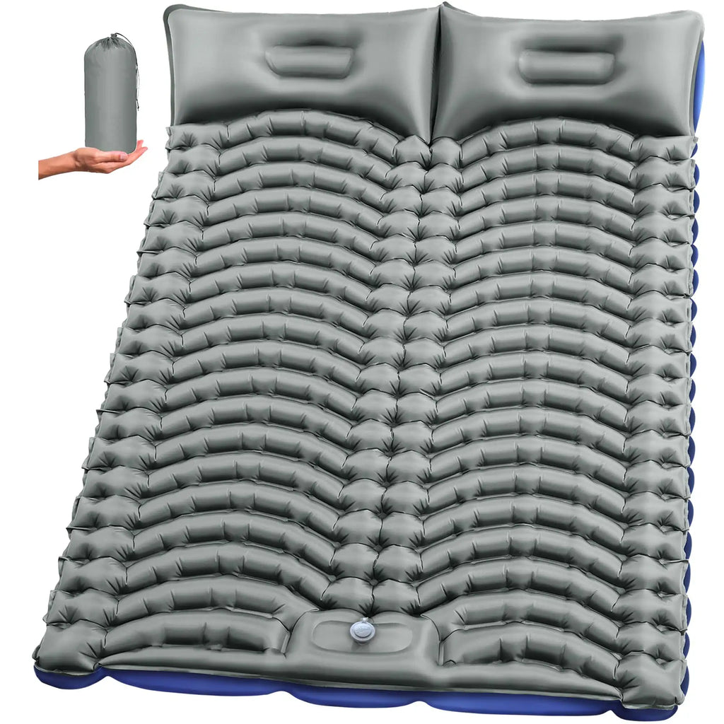 Two-Person Camping Sleeping Pad — Ultra-Lightweight Inflatable Mattress (with Pillow)