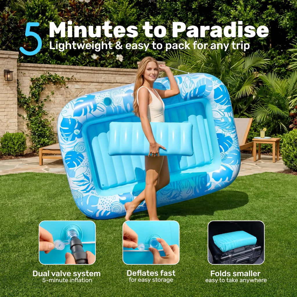 Inflatable Pool Loungers/Floats: 70“ x 46” and 85“ x 57”