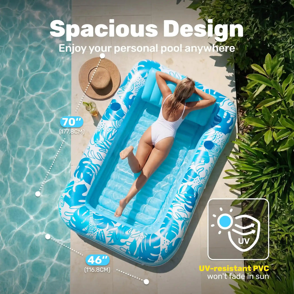 Inflatable Pool Loungers/Floats: 70“ x 46” and 85“ x 57”
