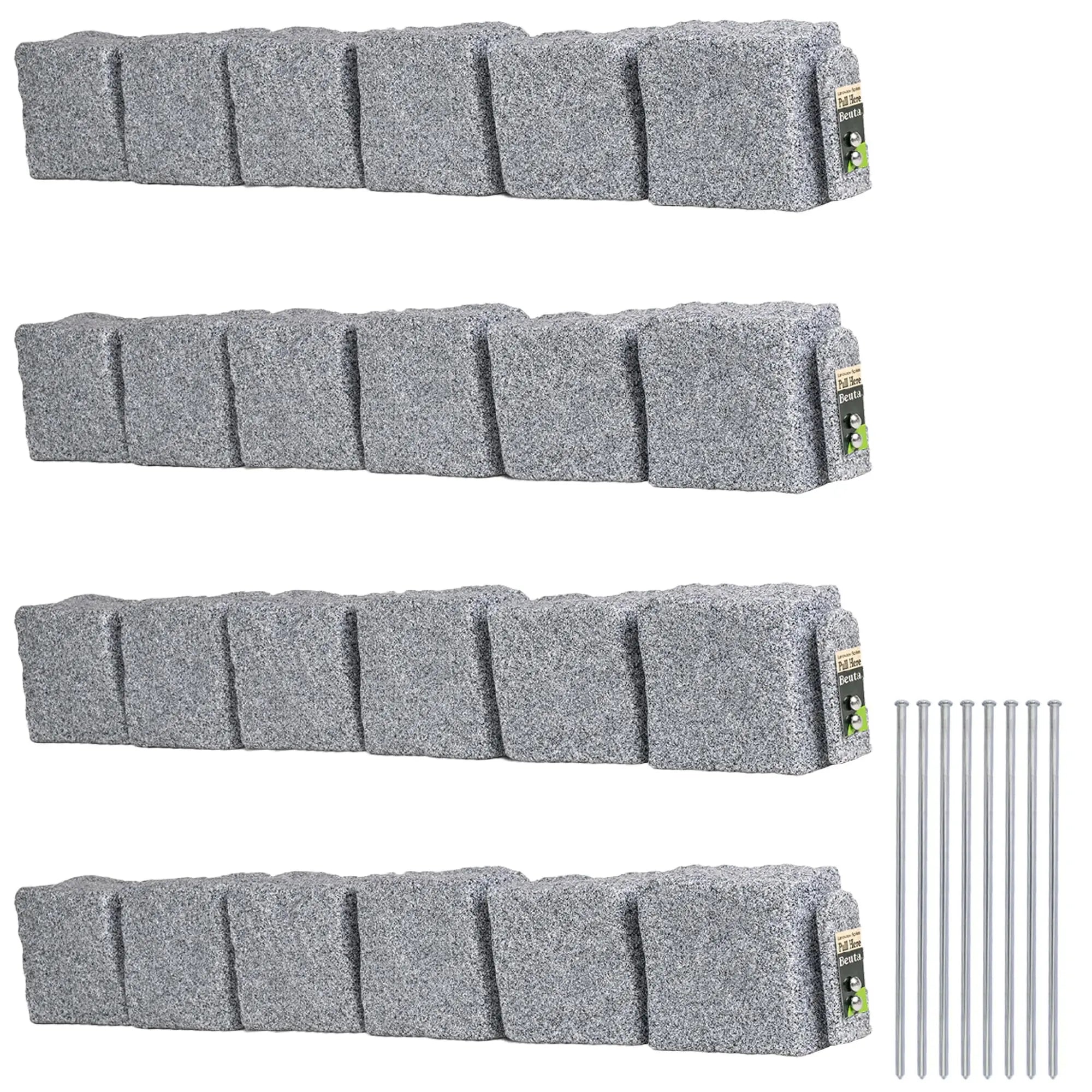 Artificial stone blocks (suitable for lawn edging, flower beds, and garden borders)