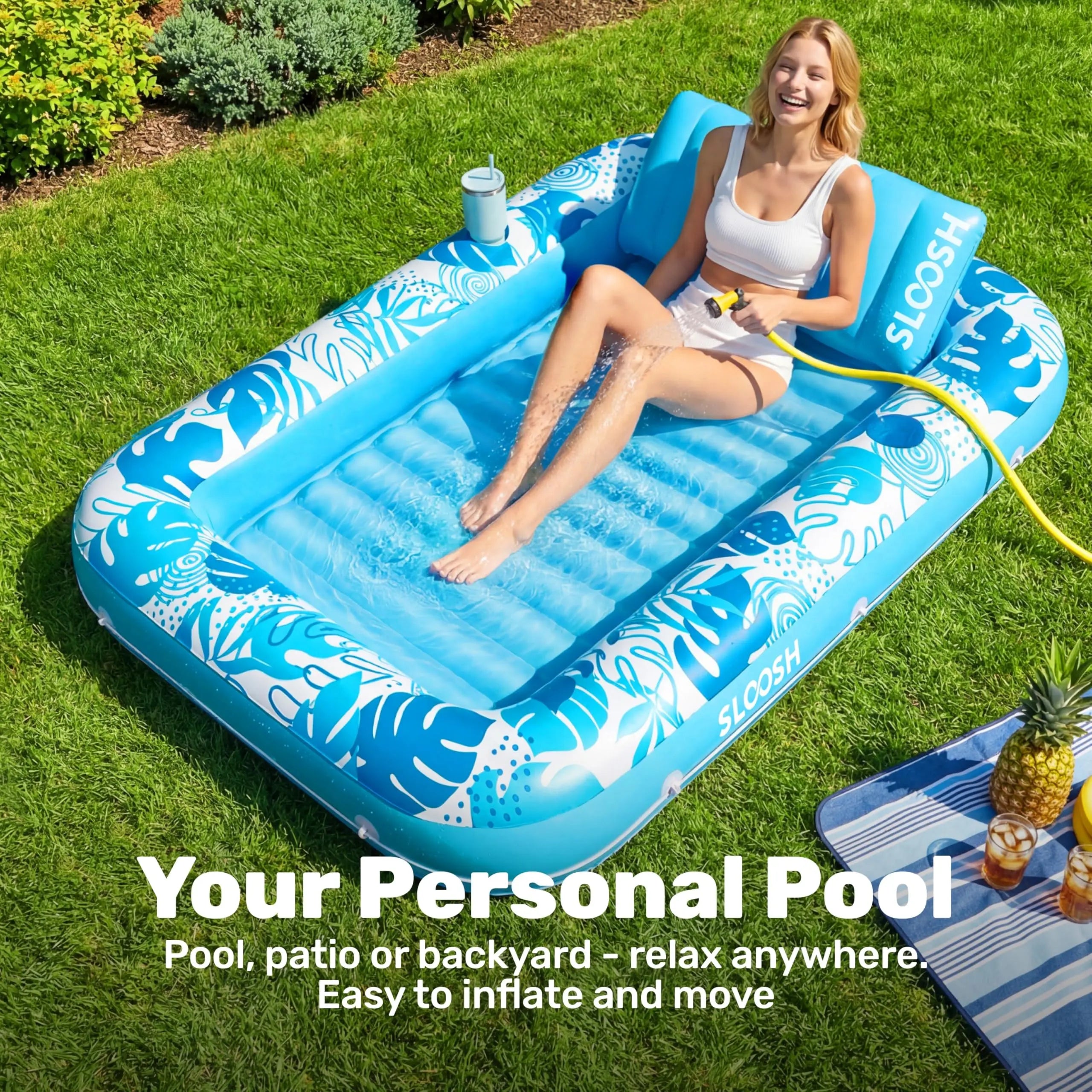 Inflatable Pool Loungers/Floats: 70“ x 46” and 85“ x 57”