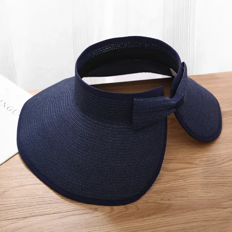 Sun Hats for Women Fashionable Womens Wide Brim Hat Roll-up Straw Sun Visor Hat