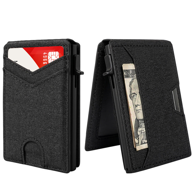 Men’s Minimalist Metal Wallet | RFID Blocking | Pop-Up Aluminum Card Holder——Free Shipping