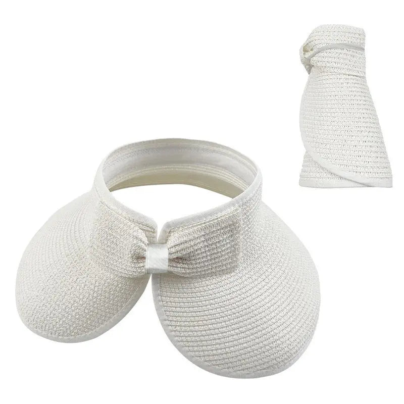 Sun Hats for Women Fashionable Womens Wide Brim Hat Roll-up Straw Sun Visor Hat