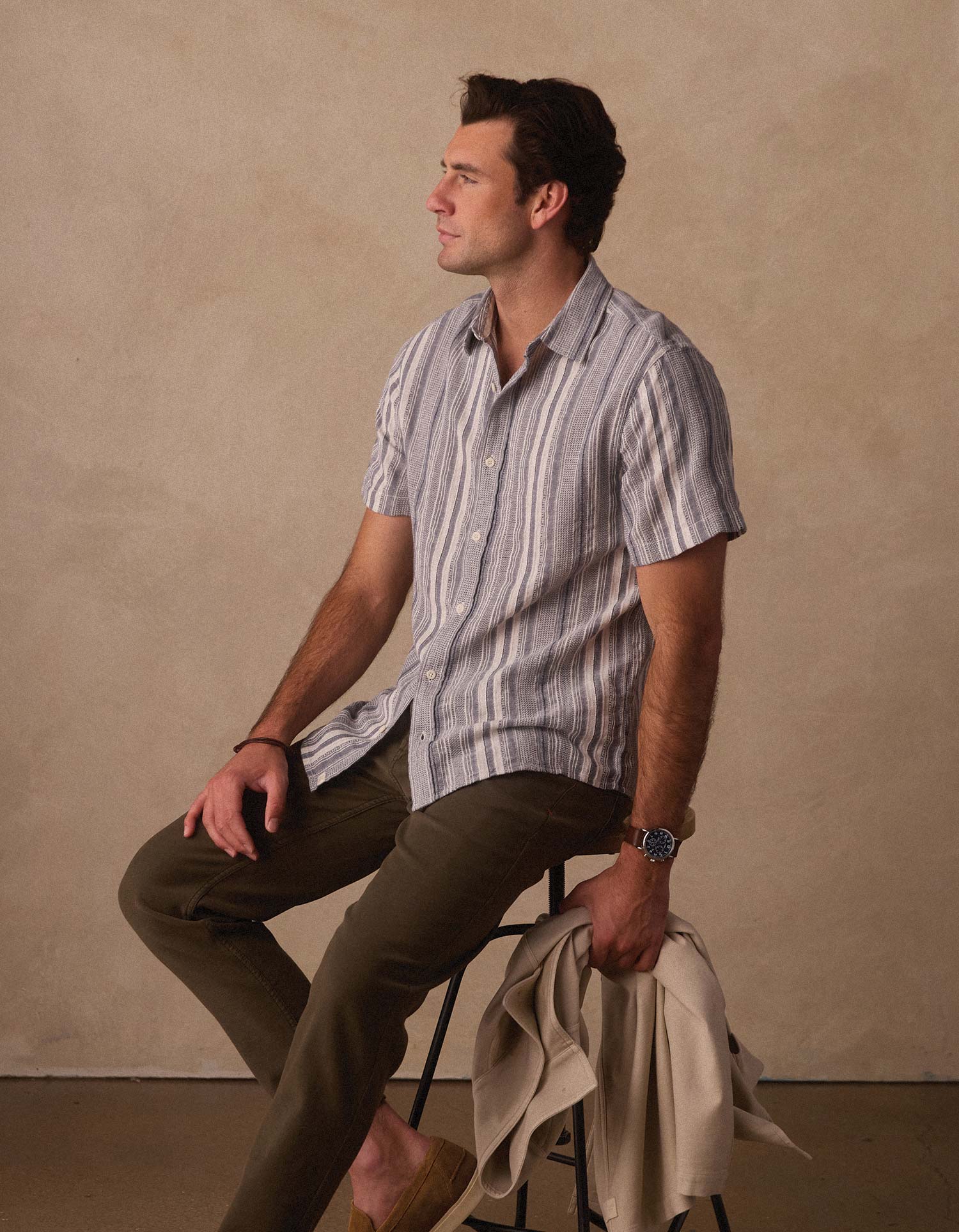 Freshwater Everyday Shirt in Positano Stripe