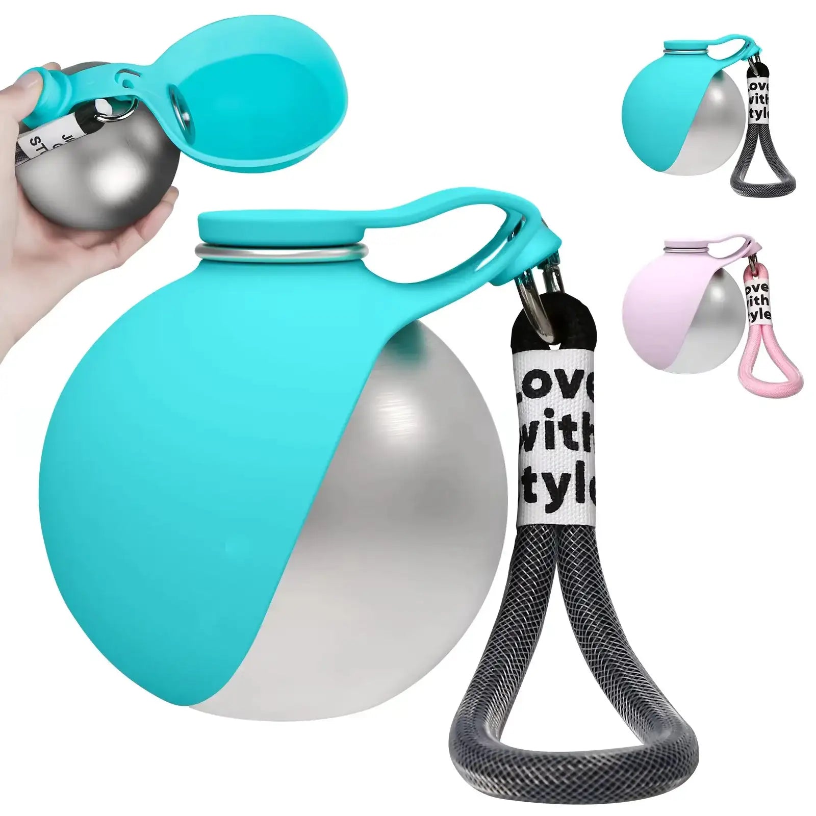 2-in-1 Portable Dog Water Bottle for Small Dogs - Leak-Proof