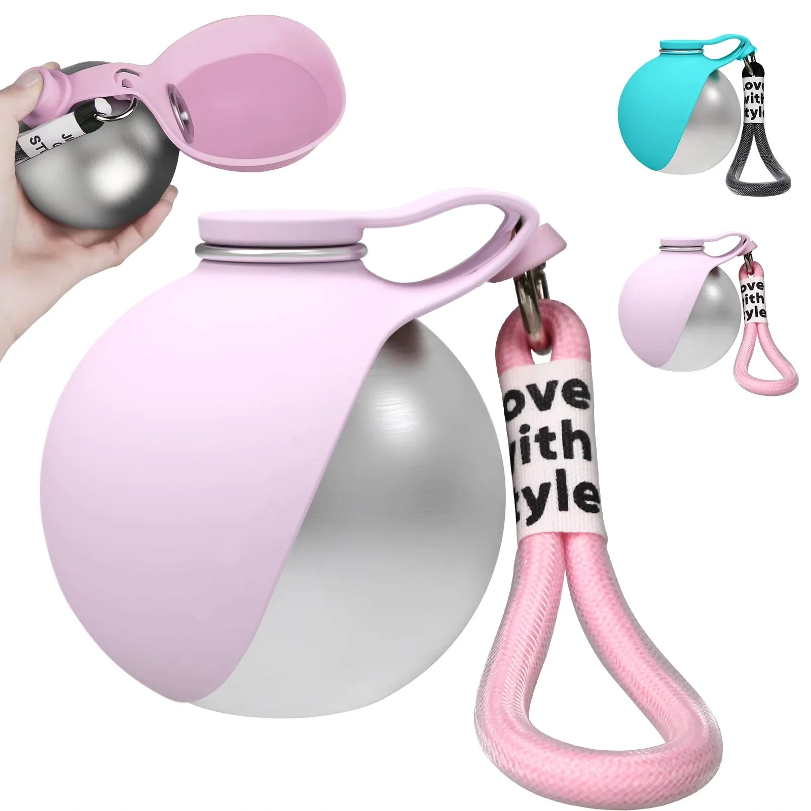 2-in-1 Portable Dog Water Bottle for Small Dogs - Leak-Proof