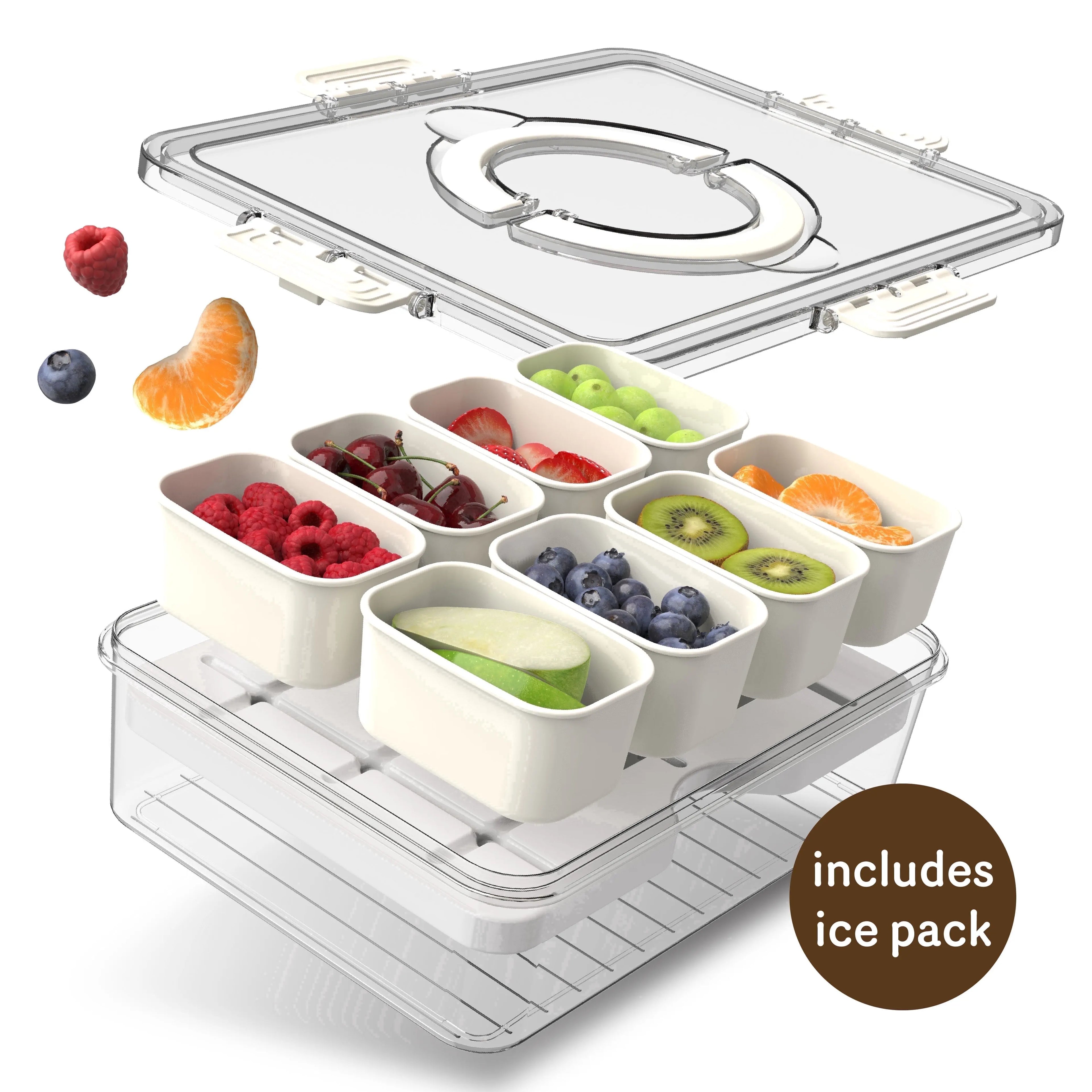 Snack box with ice pack, food storage container