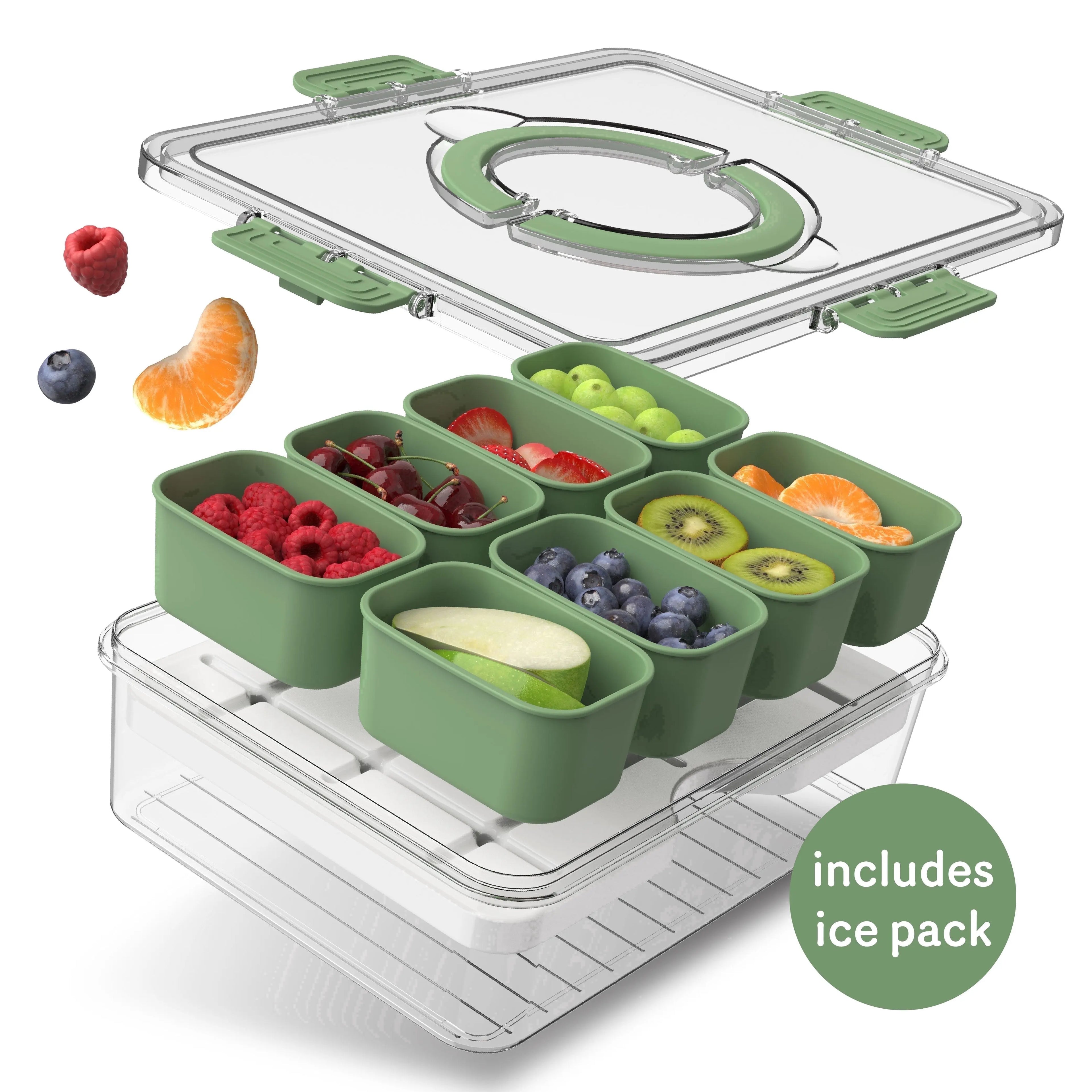 Snack box with ice pack, food storage container