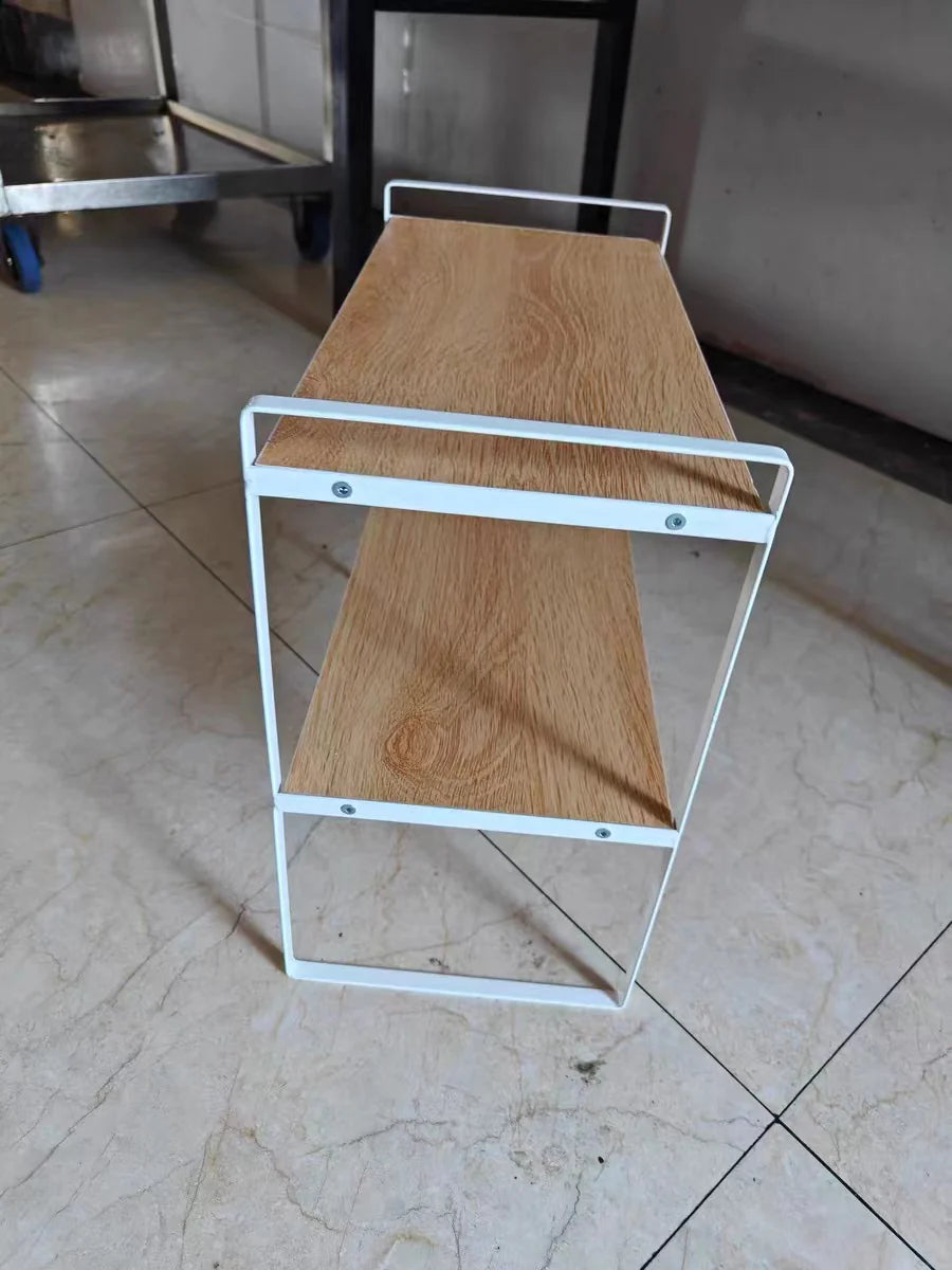 Wooden display rack, desk organizer, office storage rack countertop