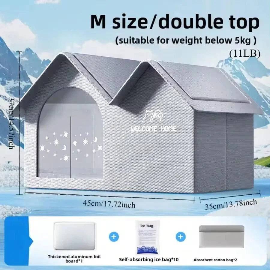 Pet Air Conditioned house(Free ice bag 10+ water absorbent cotton bag*2+ cold-proof pad*1]