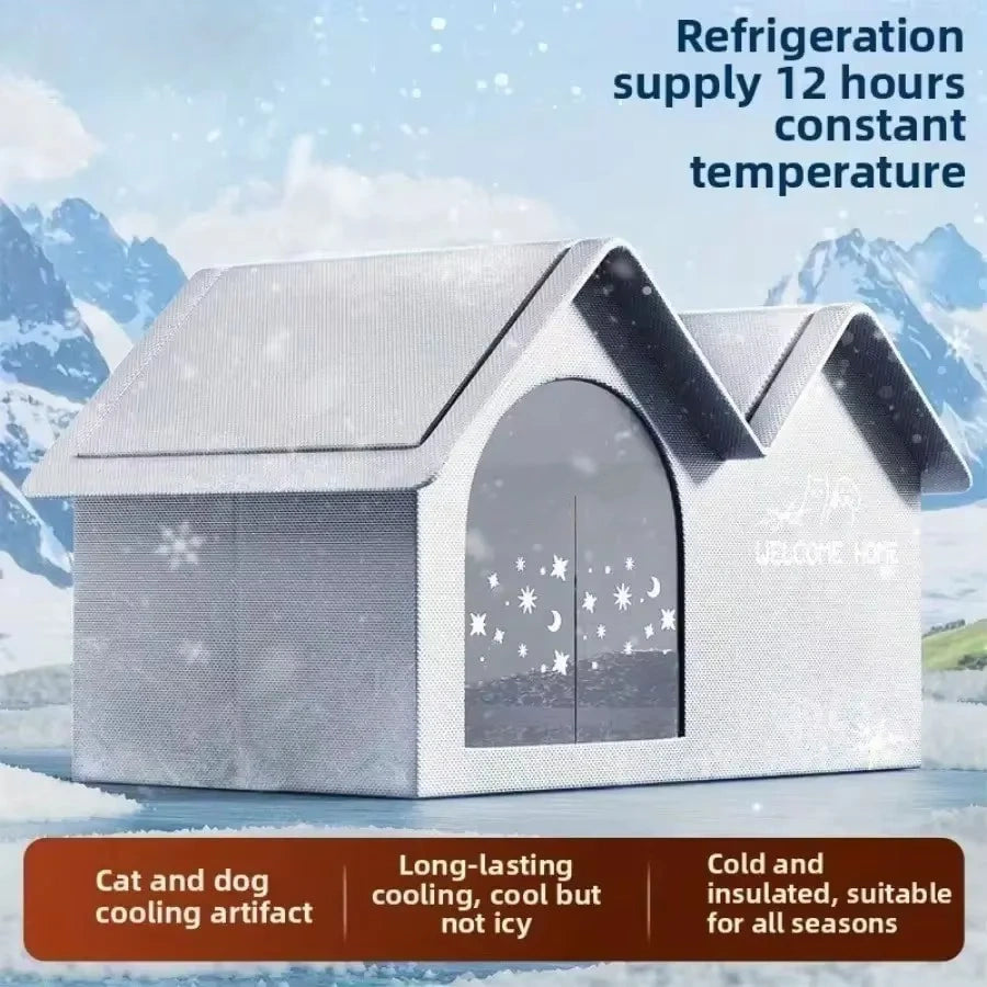 Pet Air Conditioned house(Free ice bag 10+ water absorbent cotton bag*2+ cold-proof pad*1]